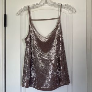 Socialite crushed velvet camisole